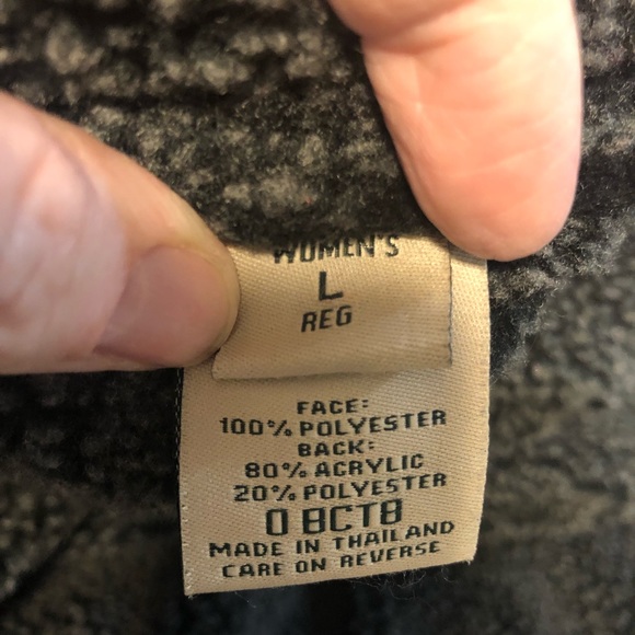 Ll Bean ladies Sherpa lined coat size large - Picture 5 of 6